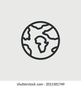 earth plant vector icon globe