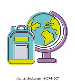 earth plenet desk with study bag