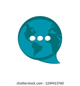 Earth with points inside. Vector illustration deisgn