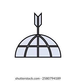 Earth Pole. Geomagnetic,  North Pole Symbol.