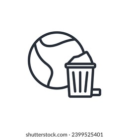 icono de la contaminación de la tierra. vector.Curso editable.Signo de estilo lineal para uso de diseño web,logotipo.Ilustración de símbolo.