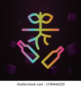 Earth, pollution, plant line vector nolan icon Simple thin line, outline vector of Pollution icons for ui and ux, website or mobile application