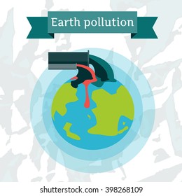 Earth pollution, poster