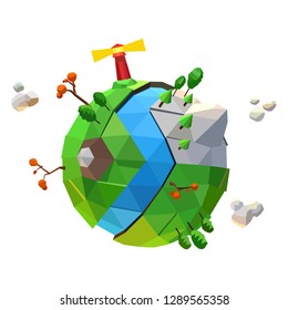 earth polygon art