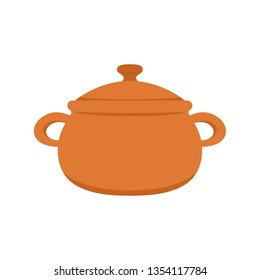 Earth pot vector. wallpaper. free space for text. Earth pot on white background.