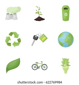  the earth, the problems of ecology, ways to combat the ravages. icon in set collection on cartoon style vector symbol stock illustration.