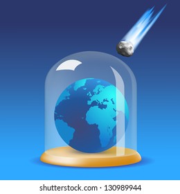 Earth is protected by a glass case of meteorite