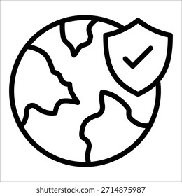 Erdschutz-Icon-Element für Design