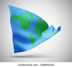bandera del vector de protección terrestre sobre fondo blanco