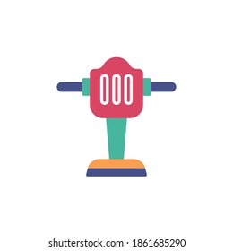 diseño plano vectorial de icono de murciélago terrestre. icono de herramienta de color, aislado en fondo blanco