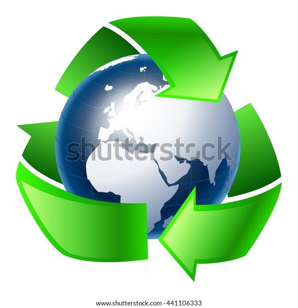 Earth Recycle Symbol Stock Vector Royalty Free 441106333