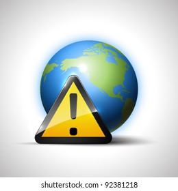 Earth and road sign