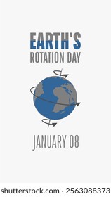 Earth Rotation Day Holiday Concept