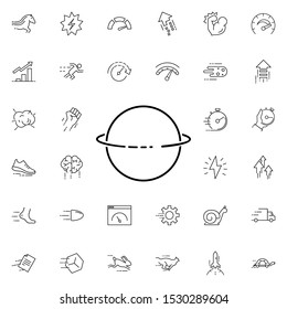 Earth satellite icon. Universal set of speed for website design and development, app development