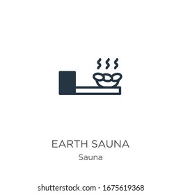 Earth sauna icon vector. Trendy flat earth sauna icon from sauna collection isolated on white background. Vector illustration can be used for web and mobile graphic design, logo, eps10