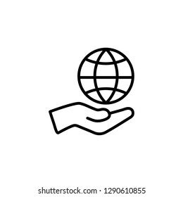 earth saving line icon