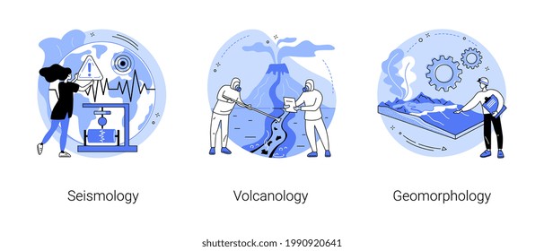 Ilustraciones abstractas de los vectores conceptuales de la ciencia de la Tierra.