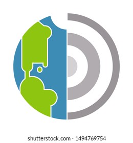 earth science icon. flat illustration of earth science - vector icon. earth science sign symbol