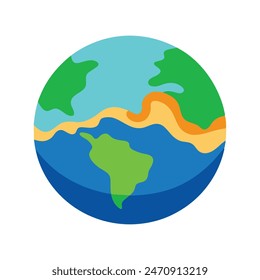 Earth science isolated flat vector illustration.