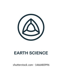 Earth Science vector icon illustration. Creative sign from science icons collection. Filled flat Earth Science icon for computer and mobile. Symbol, logo vector graphics.