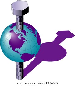 Earth with a Screw Through It