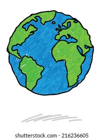 Earth scribble
