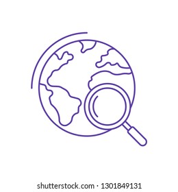 Earth search icon
