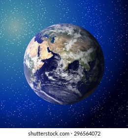 The Earth seen from space.Elements of this vector furnished by NASA