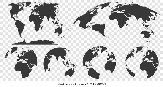 Earth set in 3D, political map of the world, earth in a ball