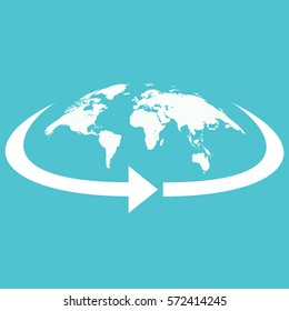 Earth with shadow for web design