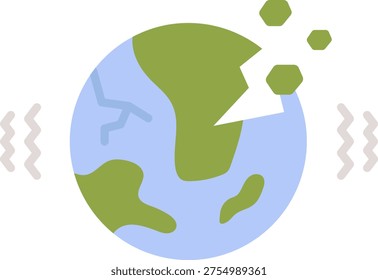 Earth Shattering: Global Warming Concept