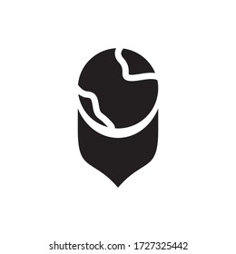 Diseño de icono de vectores de la plantilla de logotipo de la protección de la Tierra