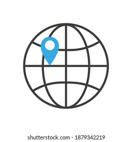Earth sign. Flat design. Illustration.vector eps 10