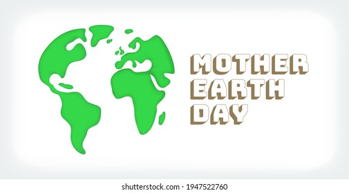 The Earth silhouette. Cutout style vector illustration