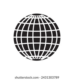 Earth silhouette icon design for app, logo, website. World vecto, symbol, planet vector, Globe Icon. Earth, globe icon with stroke. Earth logo. Line earth globe icons silhouette. Abstract globe icon. 