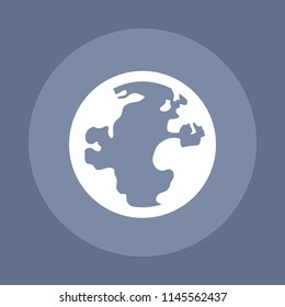 Earth - Simple Buttons. A minimalistic vector icon.