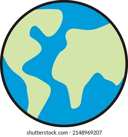 Earth simple flat icon, vector illustration