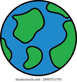 Earth Simple Ilustration or Globe 