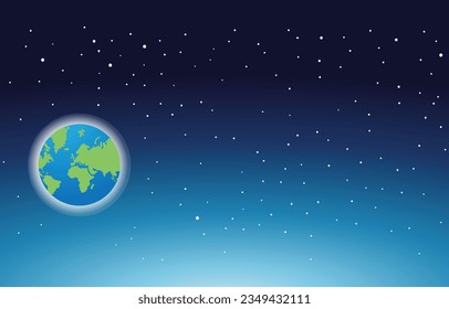 earth and sky background vector illustration