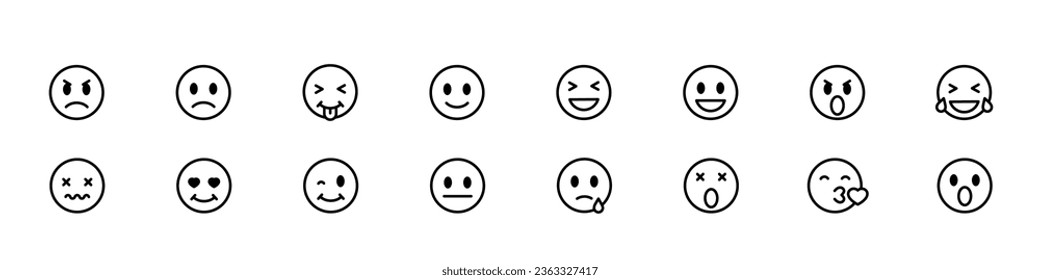 Earth smile face set illustration