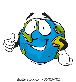 Earth Smile Vector Art Illustration Stock Vector (Royalty Free ...