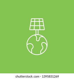 Earth, solar, energy icon - Vector. Simple element illustration from UI concept. Earth, solar, energy icon - Vector. Infographic concept vector illustration. on white background