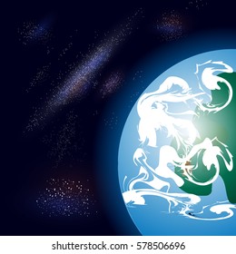 Earth in space