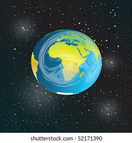 Earth in Space, abstract representation