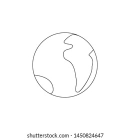 earth from space icon. Element of space for mobile concept and web apps icon. Outline, thin line icon for website design and development, app development