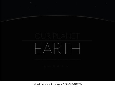 Earth From Space. Vector illustration 