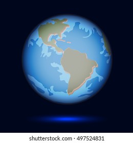 The Earth in space vector illustration