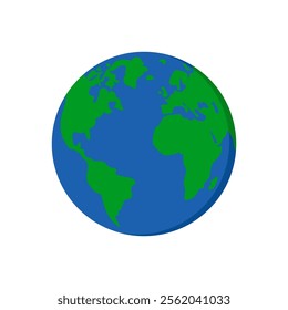 Earth, Space Vector Illustration, Isolated