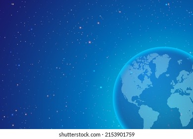 Earth from space view illustration vector