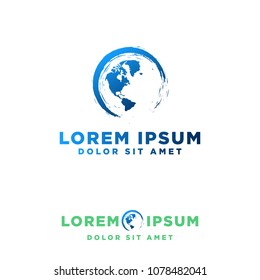 earth splatter logo template